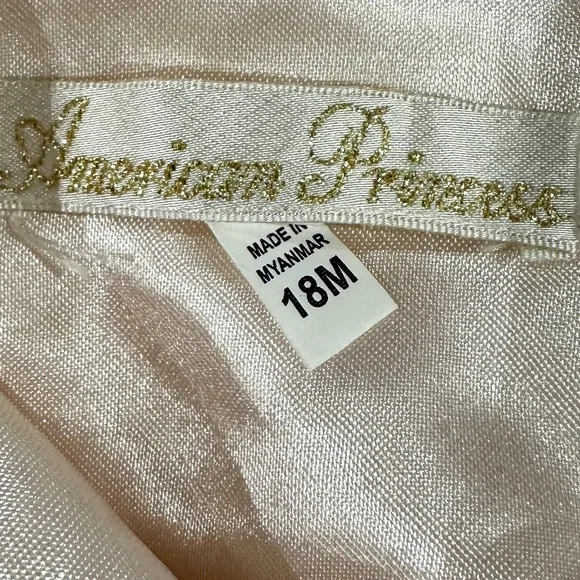 American Princess Cream & Pink Formal Dress - Picture 5 of 7